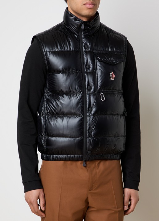 Moncler Uychi gewatteerd bomberjack met donsvulling - detail 4 zwart