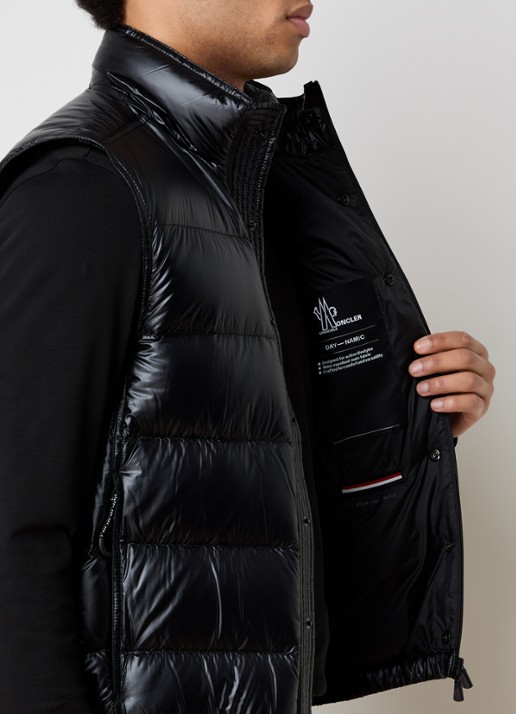 Moncler Uychi gewatteerd bomberjack met donsvulling - detail 5 zwart