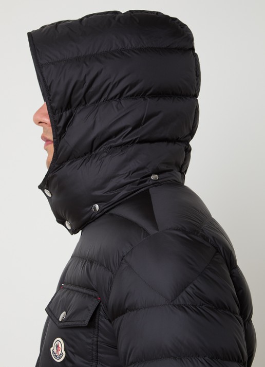 Moncler Verith pufferjack met donsvulling en afneembare capuchon - detail 2 zwart