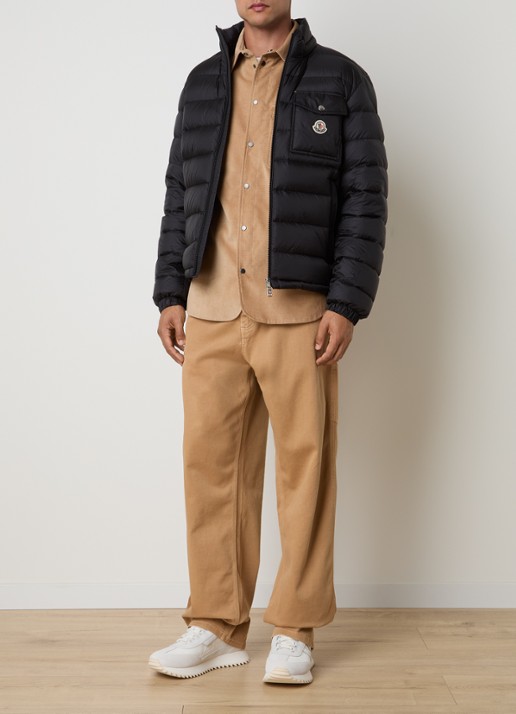Moncler Verith pufferjack met donsvulling en afneembare capuchon - voorkant 5 zwart