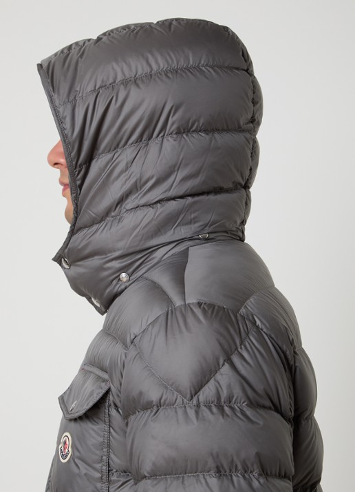 Moncler Verith pufferjack met donsvulling en afneembare capuchon - detail 2 grijs
