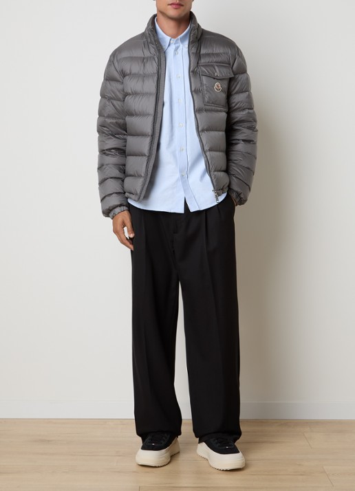 Moncler Verith pufferjack met donsvulling en afneembare capuchon - voorkant 5 grijs