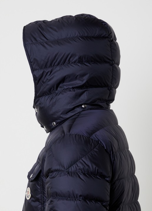 Moncler Verith pufferjack met donsvulling en afneembare capuchon - detail 6 donkerblauw
