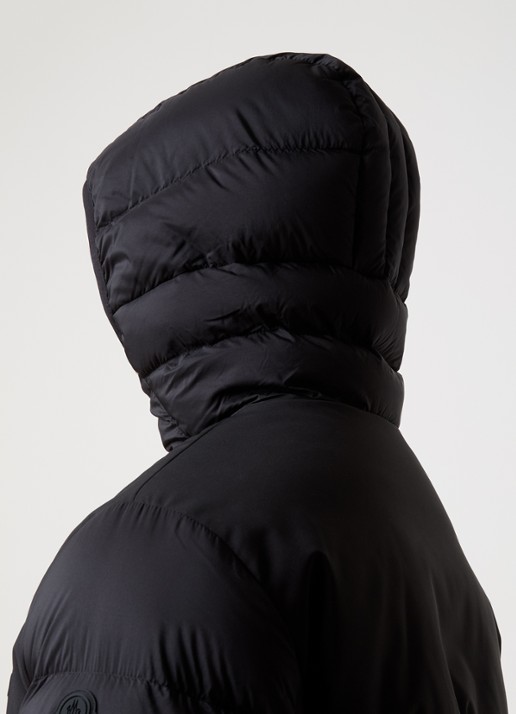 Moncler Veumont puffer jack met donsvulling en logo - detail 2 zwart