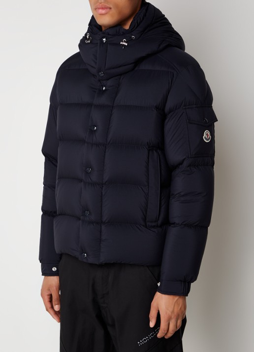 Moncler Vezere puffer jack met donsvulling en afneembare capuchon - detail 4 blauw