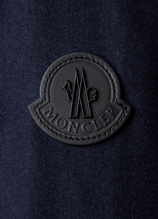 Moncler Villerest bomberjack in kasjmierblend met donsvulling - detail 4 donkerblauw