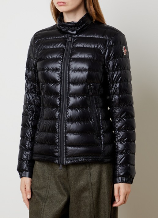 Moncler Walibi gewatteerd jack met logo en steekzakken - detail 4 zwart