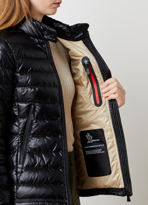 Moncler Walibi gewatteerd jack met logo en steekzakken - detail 5 zwart