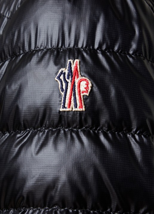 Moncler Walibi gewatteerd jack met logo en steekzakken - detail 6 zwart
