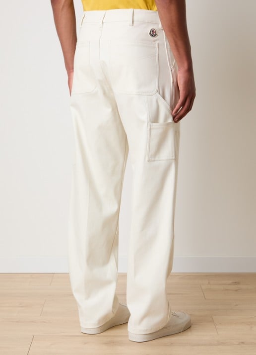 Moncler Wide leg jeans met gekleurde wassing - achterkant 4 gebroken wit