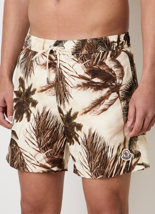 Moncler Zwemshorts met print en steekzakken
