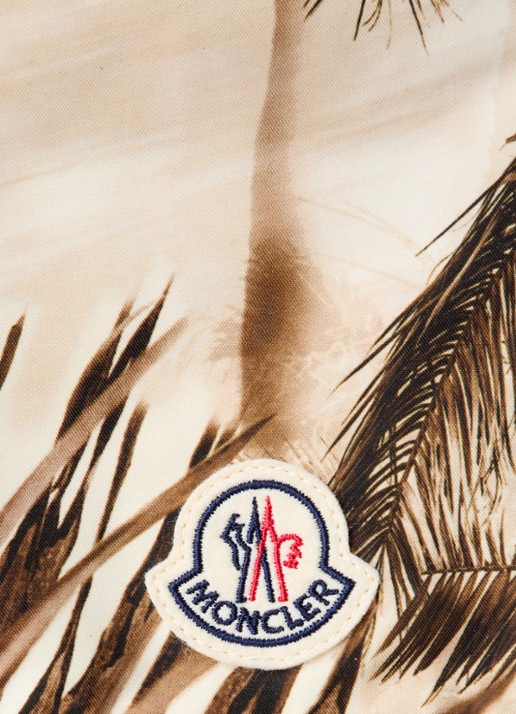 Moncler Zwemshorts met print en steekzakken - detail 3 bronsgroen