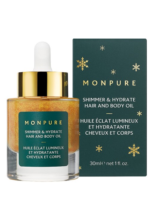 Monpure Shimmer & Hydrate hair and body oil - haar- en huidolie - voorkant 2 undefined