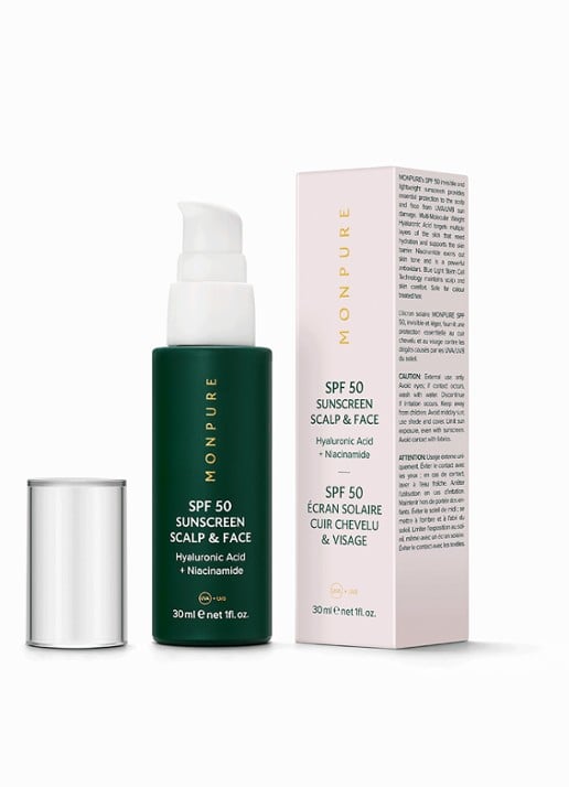 Monpure SPF 50 Sunscreen Scalp And Face - zonnebrand voor het haar en gezicht - voorkant undefined