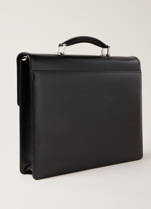 Montblanc Meisterstück Single Gusset businesstas van leer - detail 3 zwart