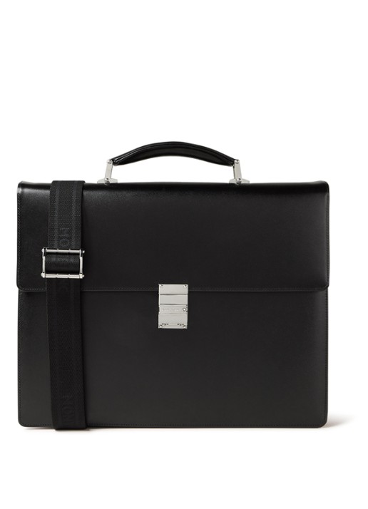 Montblanc Meisterstück Single Gusset businesstas van leer - voorkant zwart