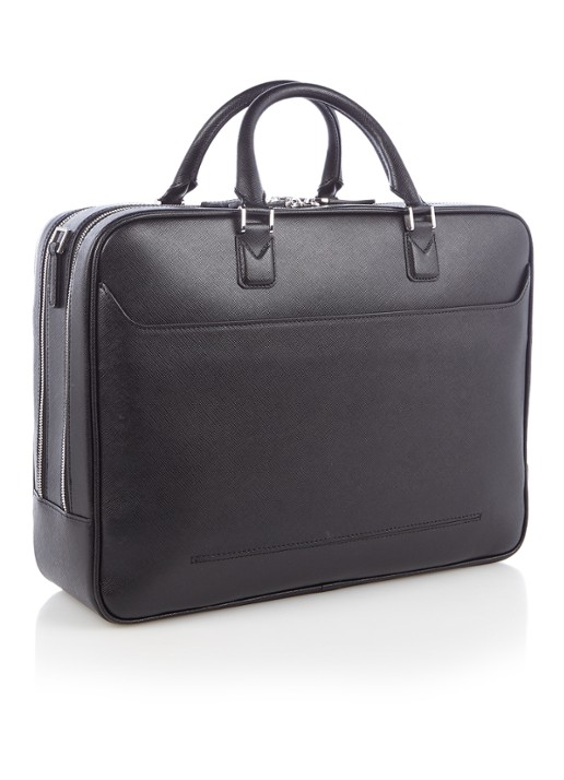 Montblanc Sartorial businesstas van leer - detail 3 zwart