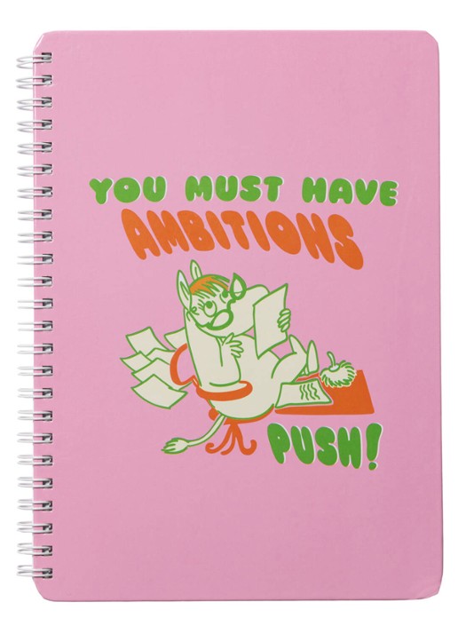 Moomin Arabia Moomin Boss Lady gelinieerd notitieboek - voorkant 2 roze