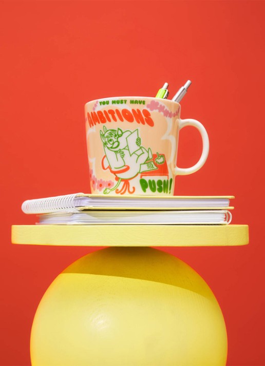Moomin Arabia Moomin Boss Lady mok 40 cl - detail 2 oranje