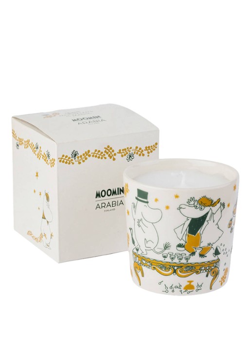 Moomin Arabia Moomin Gift of Love kaars 580 gram - achterkant 3 gebroken wit