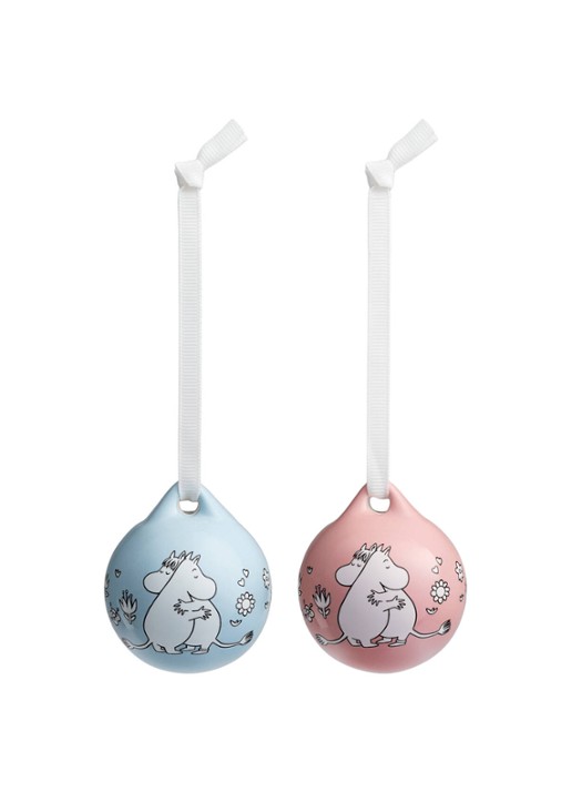 Moomin Arabia Moomin Gift of Love kerstbal 9 cm set van 2