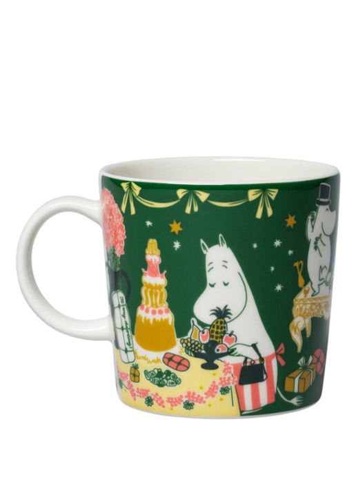 Moomin Arabia Moomin Gift of Love kopje 30 cl - voorkant donkergroen