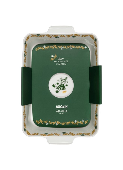 Moomin Arabia Moomin Gift of Love ovenschaal 23,3 cm - voorkant 2 gebroken wit