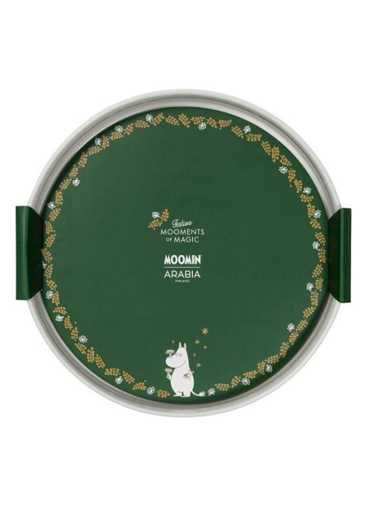 Moomin Arabia Moomin Gift of Love taartplateau 28 cm - achterkant gebroken wit