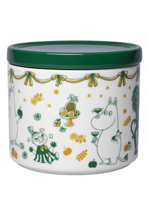 Moomin Arabia Moomin Gift of Love voorraadpot 70 cl - voorkant 2 donkergroen