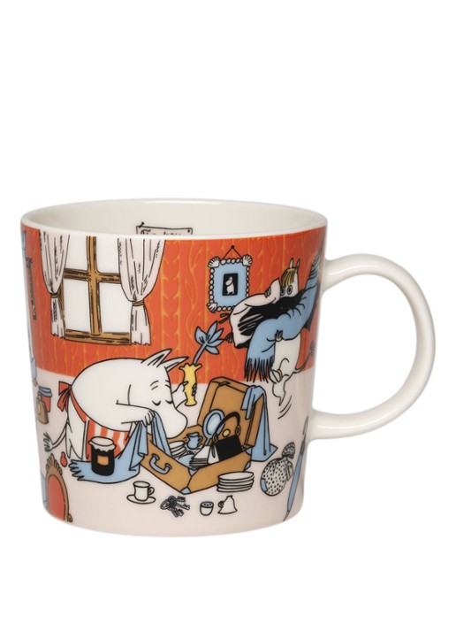 Moomin Arabia Moomin Holiday Rush mok 30 cl - voorkant 3 oranje