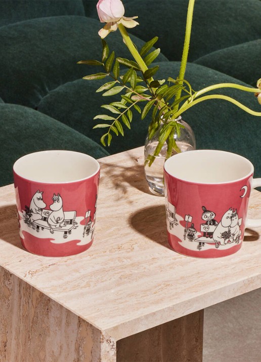Moomin Arabia Moomin mok 40 cl - achterkant roze