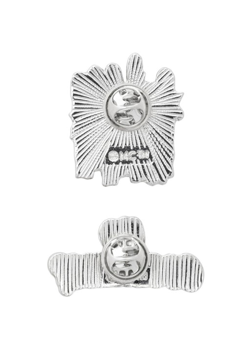 Moomin Arabia Moomin Party Queue broche set van 2 - achterkant oranje