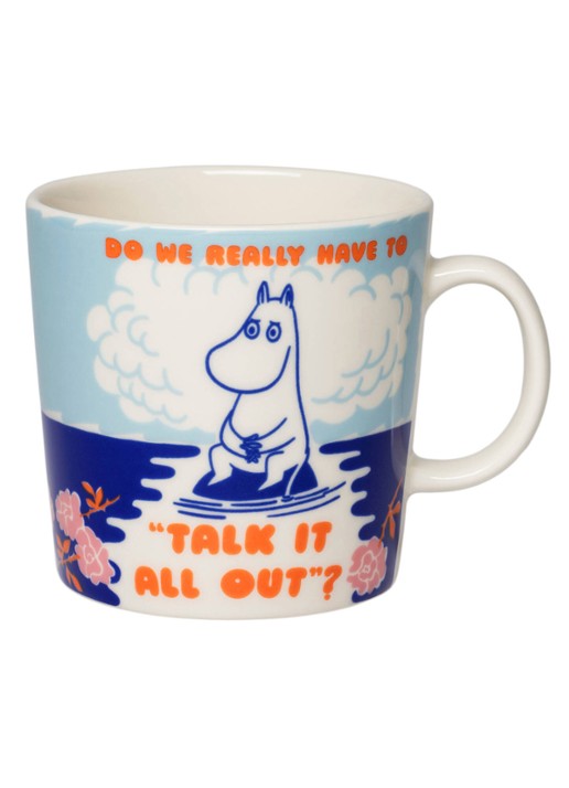 Moomin Arabia Moomin Talk it all Out mok 40 cl - voorkant 4 blauw