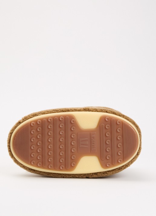 Moon Boot Icon Low Fleece snowboot van teddy - detail 2 lichtbruin