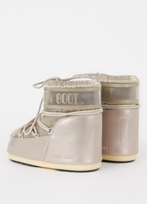 Moon Boot Icon Low Glance snowboot met waterafstotende coating  - detail 3 parelmoer