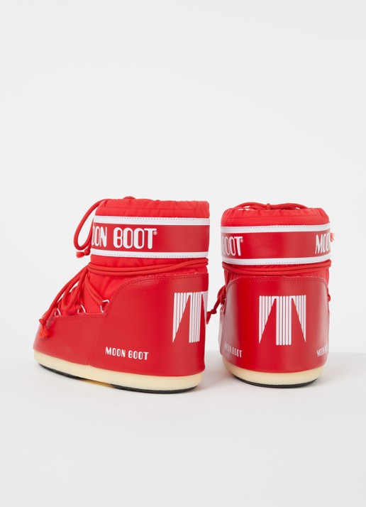 Moon Boot Icon Low Glance snowboot met waterafstotende coating  - detail 3 rood