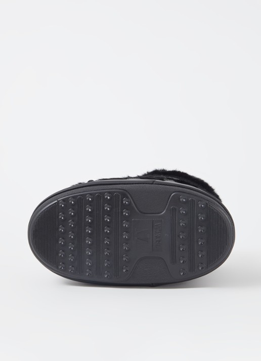 Moon Boot Icon Low snowboot met imitatiebont en waterafstotende coating - detail 2 zwart
