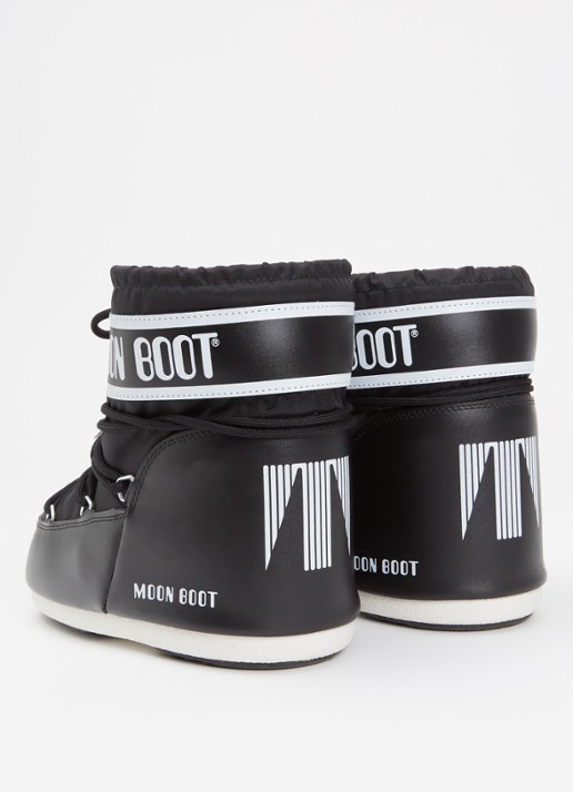Moon Boot Icon Low snowboot met waterafstotende coating - achterkant 8 zwart