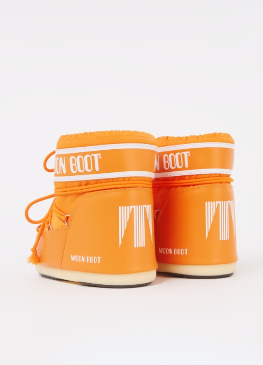 Moon Boot Icon Low snowboot met waterafstotende coating - achterkant oranje