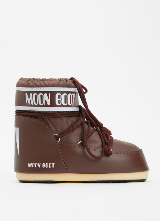 Moon Boot Icon Low snowboot met waterafstotende coating - voorkant 3 chocoladebruin