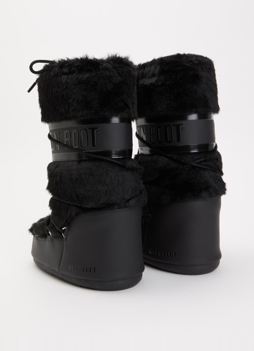 Moon Boot Icon snowboot met logo - achterkant 4 zwart