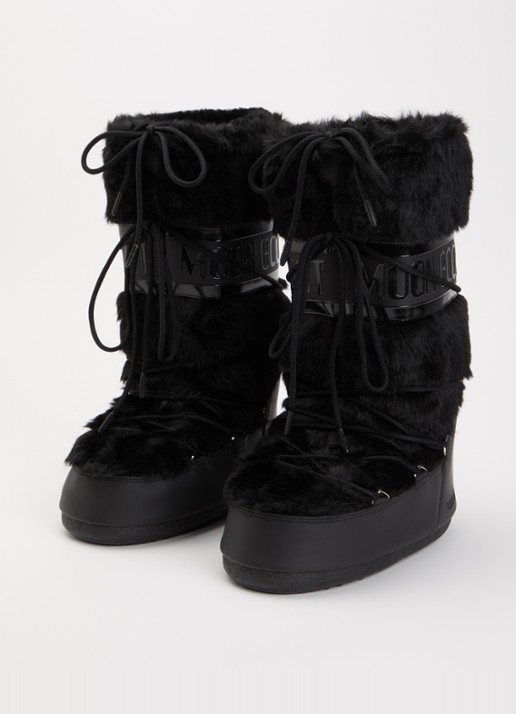Moon Boot Icon snowboot met logo - detail zwart