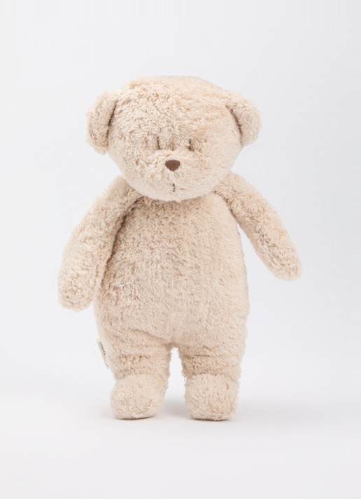 Moonie The Humming Friend Bear 2.0 muziekknuffel 28 cm - voorkant 2 bordeauxrood