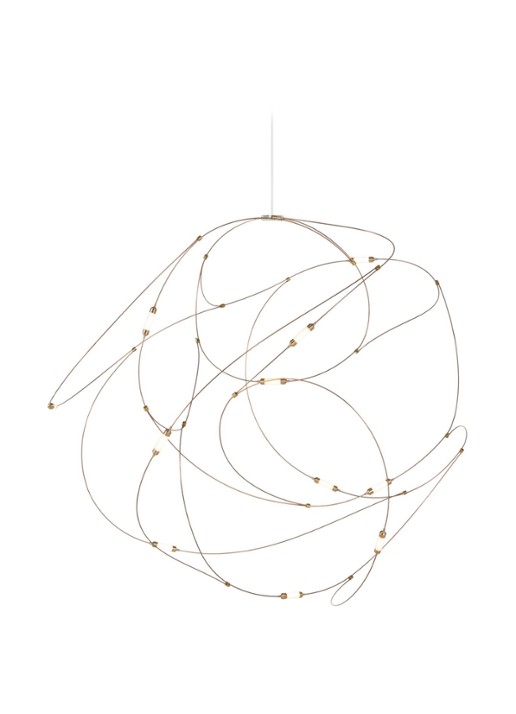 Moooi Flock of Light 11 hanglamp LED 80 x 65 cm - voorkant 3 koper