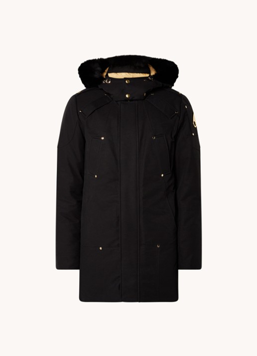 Moose Knuckles Gold Stag Lake parka met donsvulling en afneembare capuchon - voorkant 4 zwart