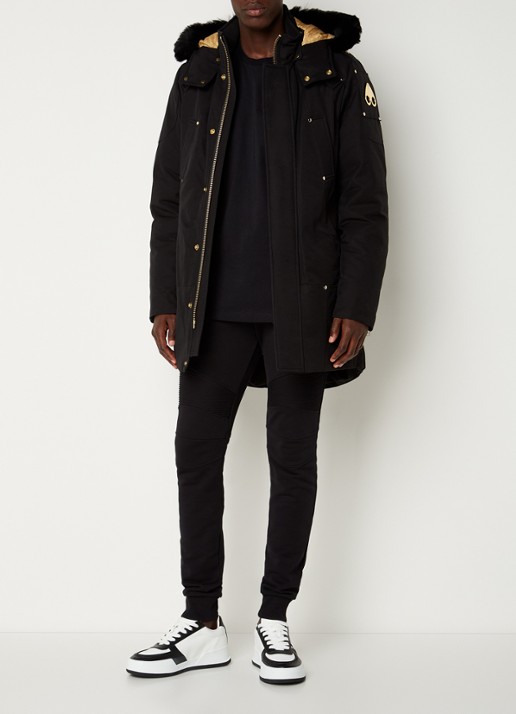 Moose Knuckles Gold Stag Lake parka met donsvulling en afneembare capuchon - voorkant 5 zwart