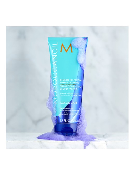 Moroccanoil Blonde Perfecting Purple Shampoo - zilvershampoo - detail 4 undefined