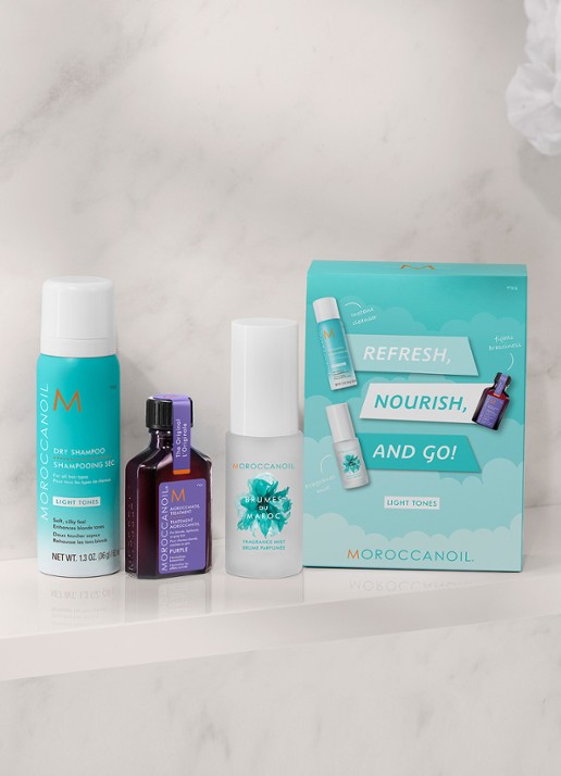Moroccanoil Refresh, Nourish & Go Kit Light Tones - verzorgingsset - voorkant 2 undefined