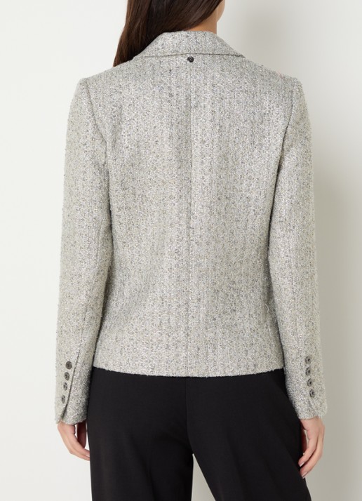 Mos Mosh Belize blazer met klepzakken - achterkant 4 grijs