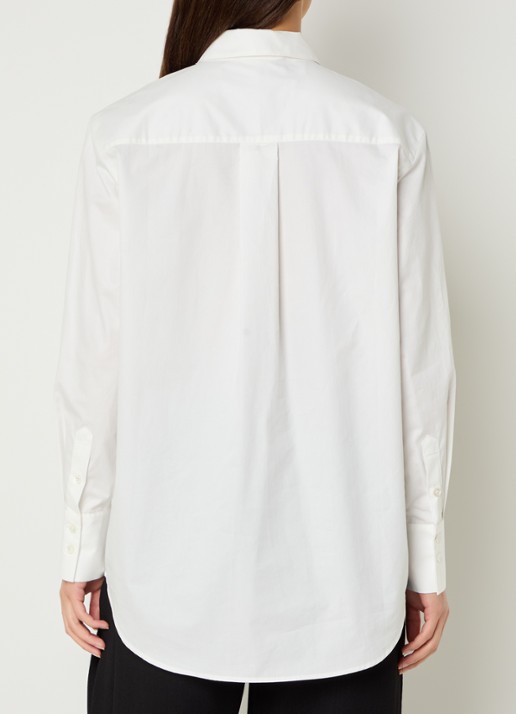 Mos Mosh Danika blouse met kraag - achterkant wit